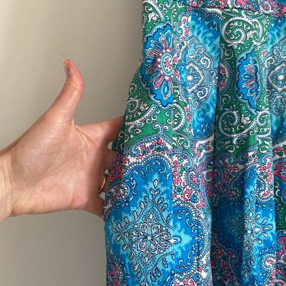 SOLD Talbots Paisley Fit + Flair Dress - Picture 6 of 12